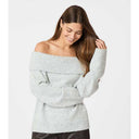 Neo Noir Jane Knit Blouse Light Grey Melange