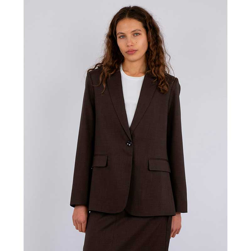 Neo Noir Jarmon Melange Blazer Brun