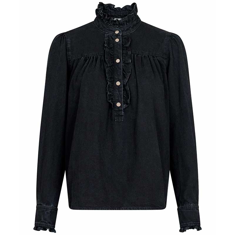 Neo Noir Justine Denim Shirt Sort - J BY J Fashion