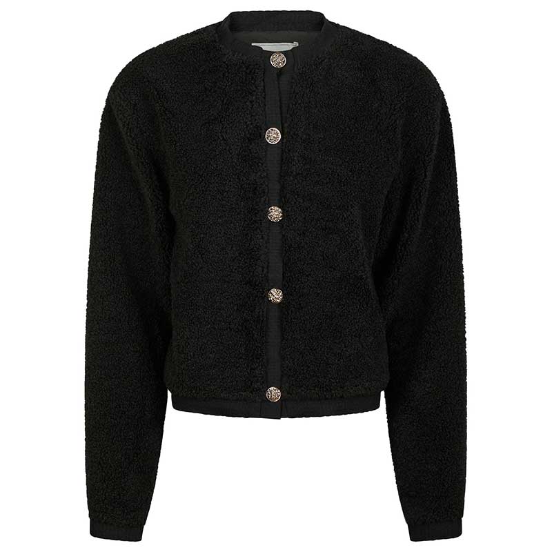 Neo Noir Limo Fluffy Knit Cardigan Black - J BY J Fashion