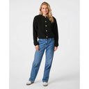 Neo Noir Limo Fluffy Knit Cardigan Black - J BY J Fashion