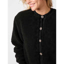Neo Noir Limo Fluffy Knit Cardigan Black - J BY J Fashion
