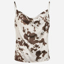 Neo Noir Lindy Cow Print Top Brown