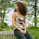 Neo Noir Lindy Cow Print Top Brown