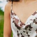 Neo Noir Lindy Cow Print Top Brown