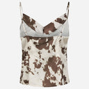 Neo Noir Lindy Cow Print Top Brown