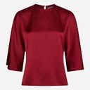 Neo Noir Liora Heavy Sateen Blouse Dark Red