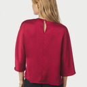 Neo Noir Liora Heavy Sateen Blouse Dark Red