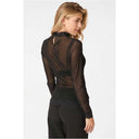 Neo Noir Liza Mesh Lace Blouse Black - J BY J Fashion