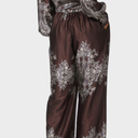 Neo Noir Lunet Paisley Border Pants Dark Brown