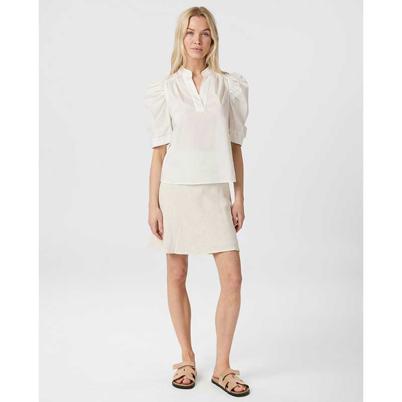 Neo Noir Lunna Linen Skirt Natural