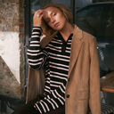 Neo Noir Mala Polo Knit Blouse Dark Brown