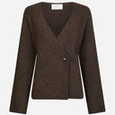 Neo Noir Marie Louise Knit Cardigan Brown Melange