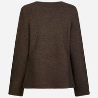 Neo Noir Marie Louise Knit Cardigan Brown Melange