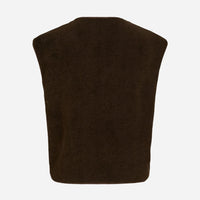 Neo Noir Mariko Teddy Vest Dark Brown