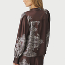 Neo Noir Massima Paisley Border Blouse Dark Brown