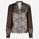 Neo Noir Massima Paisley Border Blouse Dark Brown