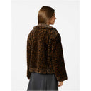 Neo Noir Melodie Leo Faux Fur Jacket Dark Brown - J BY J Fashion