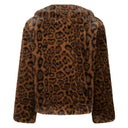 Neo Noir Melodie Leo Faux Fur Jacket Dark Brown - J BY J Fashion