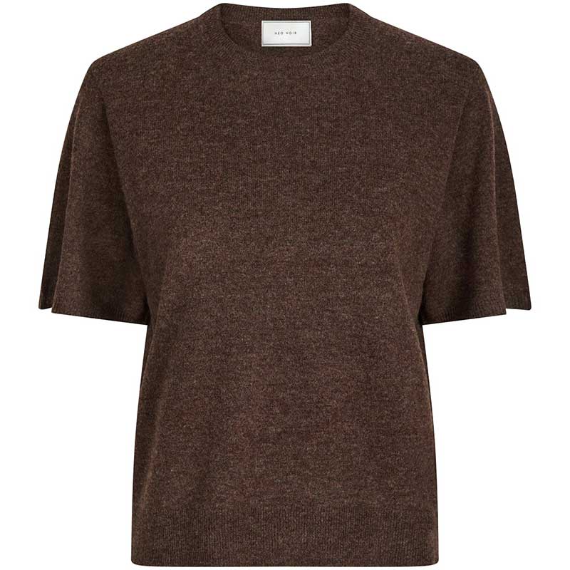 Neo Noir Missy Knit Tee Brown Melange - J BY J Fashion
