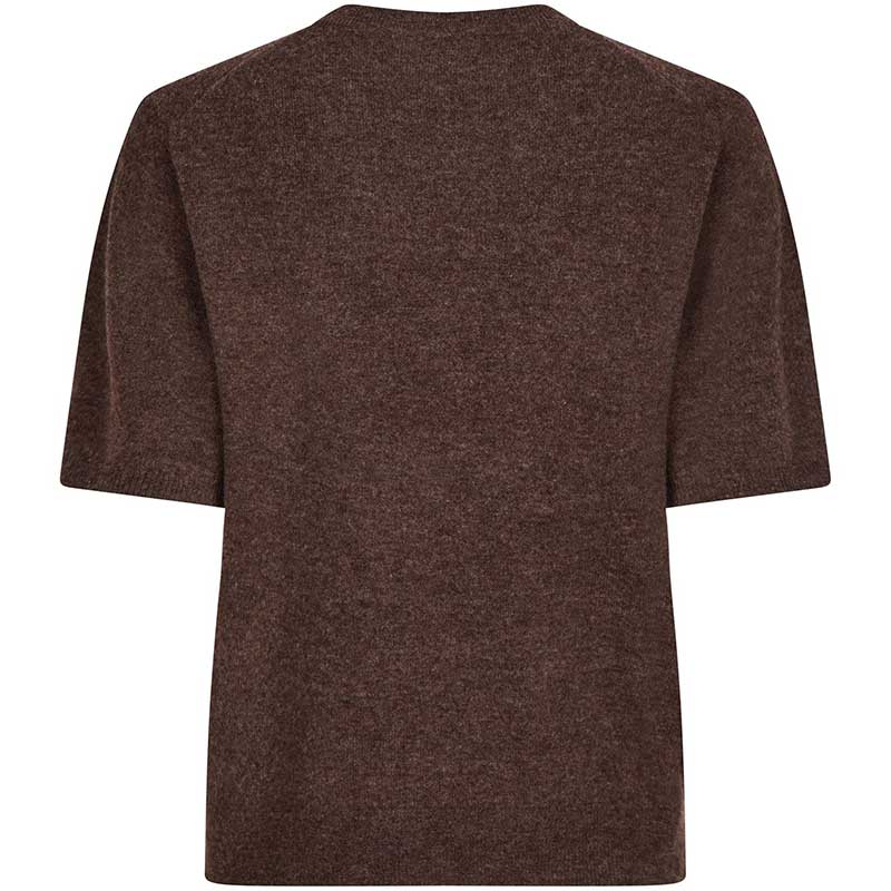 Neo Noir Missy Knit Tee Brown Melange - J BY J Fashion