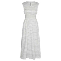 Neo Noir Myrna Dot Dress White