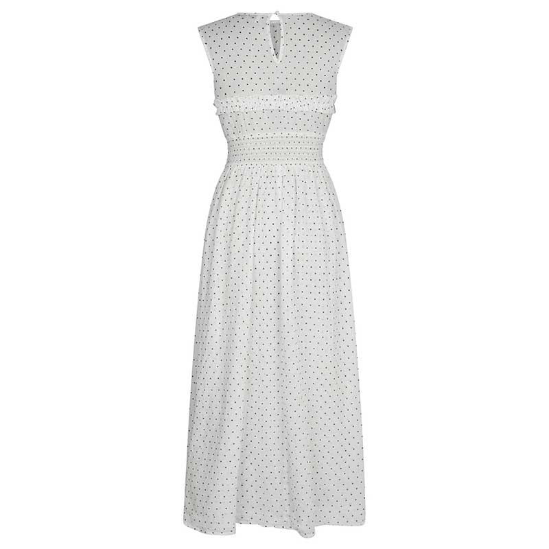 Neo Noir Myrna Dot Dress White