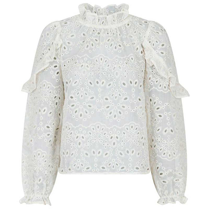 Neo Noir Nadira Embroidery Blouse Off White