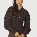 Neo Noir Neoella Check Shirt Dark Brown