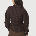 Neo Noir Neoella Check Shirt Dark Brown