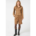 Neo Noir Nika Faux Suede Bermuda Shorts Cognac