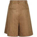 Neo Noir Nika Faux Suede Bermuda Shorts Cognac