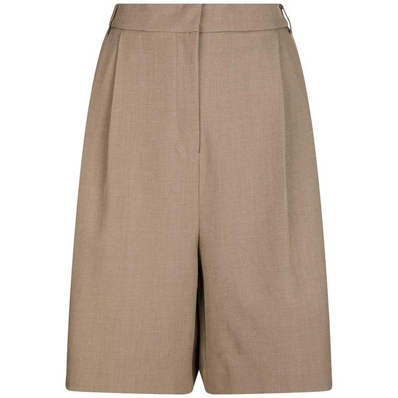 Neo Noir Nika Structure Bermuda Shorts Dark Taupe