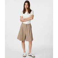 Neo Noir Nika Structure Bermuda Shorts Dark Taupe