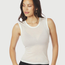 Neo Noir Nimbi Fine Rib Top White