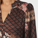 Neo Noir Nova Botanical Border Dress Black