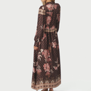 Neo Noir Nova Botanical Border Dress Black