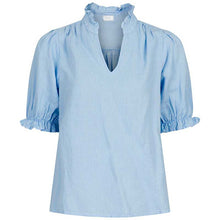 Neo Noir Odesa Linen Blouse Lyseblå - J BY J Fashion