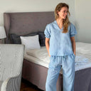 Neo Noir Odesa Linen Blouse Lyseblå - J BY J Fashion