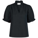 Neo Noir Odesa Linen Blouse Navy