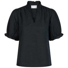 Neo Noir Odesa Linen Blouse Navy