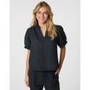 Neo Noir Odesa Linen Blouse Navy