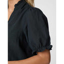 Neo Noir Odesa Linen Blouse Navy