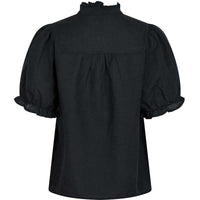 Neo Noir Odesa Linen Blouse Navy