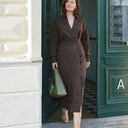 Neo Noir Ottana Poplin Dress Chocolate Brown