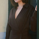 Neo Noir Ottana Poplin Dress Chocolate Brown - J BY J Fashion