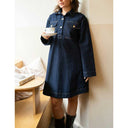 Neo Noir Paras Denim Dress Dark Blue