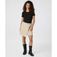 Neo Noir Petrani Pinstriped Skirt Sand