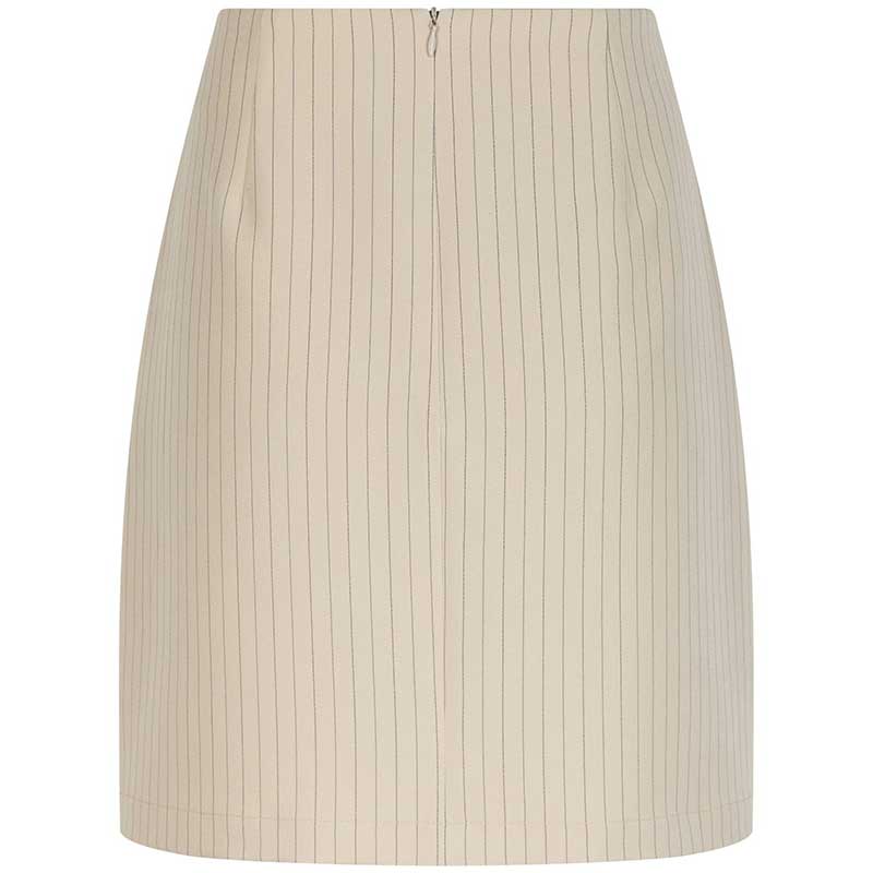 Neo Noir Petrani Pinstriped Skirt Sand
