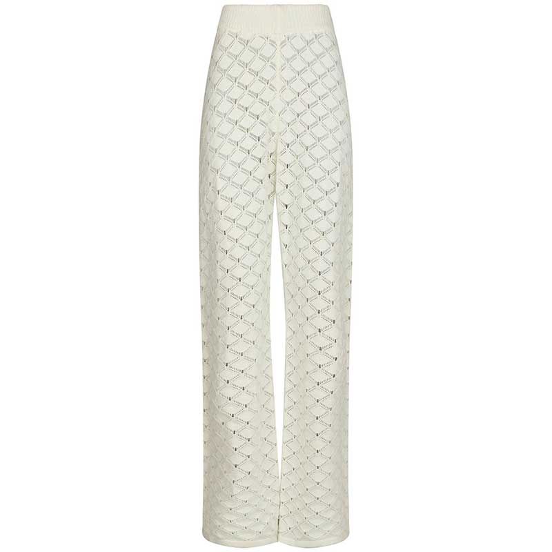 Neo Noir Rizzy Crochet Pants Off White